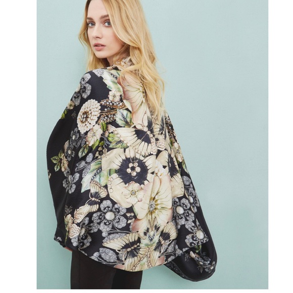 Ted Baker Accessories - Ted Baker Gem Gardens convertible silk cape scarf